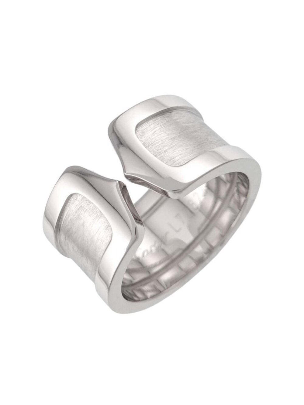 Cartier C2 Large LM 51 Ring 18K White Gold 2C